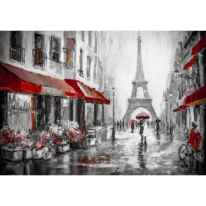 Buvu Fotótapéta: Esős időjárás az Eiffel-torony közelében - 254x368 cm