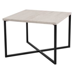 MEBLINE Asztal PRATO Fehér tölgy / Fekete
