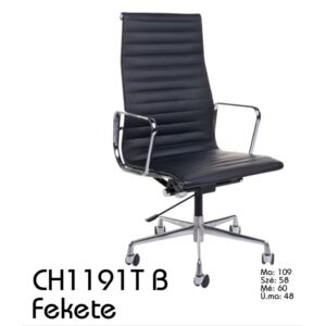 CH1191T irodai szék fekete bőr