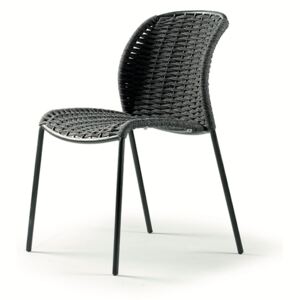 Malaga kerti szék fekete/sötétszürke