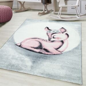 Paco Home BAMBI őzikés szőnyeg, rózsaszín, 120x270 cm