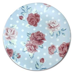 Roses világoskék kerámia tányér, ⌀ 26 cm