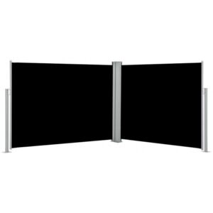 Fekete behúzható oldalsó napellenző 170 x 1000 cm