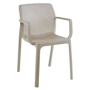Rakásolható szék, szürkésbarna taupe/műanyag, FRENIA
