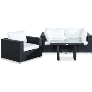 Kültéri bútor VG4621 Fekete + fehér