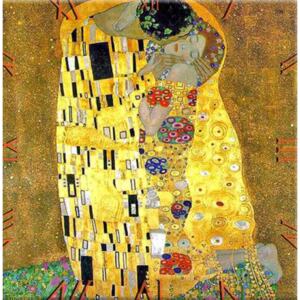 D.I.19-06 Üveg falióra 30x30cm, Klimt: The Kiss
