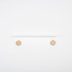Hook fehér fali polc 2 akasztóval, hosszúság 50 cm - Gazzda
