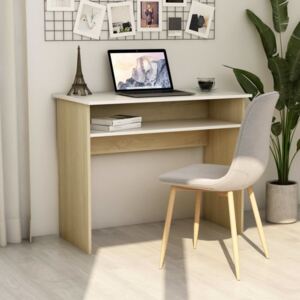 Fehér-sonoma színű forgácslap íróasztal 90 x 50 x 74 cm