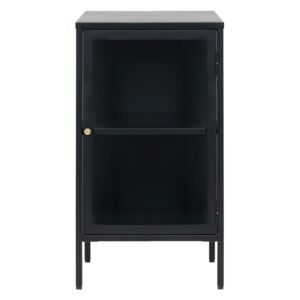 Carmel fekete üvegajtós komód, hossz 45,3 cm - Unique Furniture