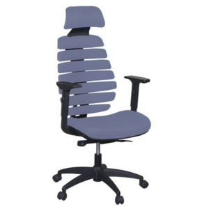 Jane irodai szék, textil, fekete/szürke