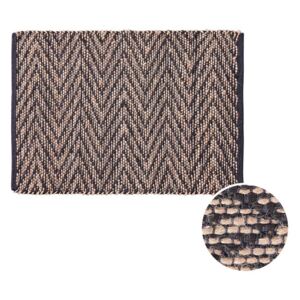 ETHNO LODGE szőnyeg cikk-cakk, natúr-fekete 60 x 90cm