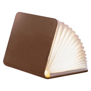 Összecsukható lámpa "Smart Book" mini, barna bőr - Gingko