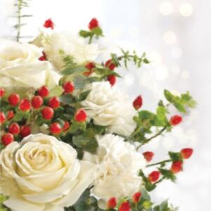 AMB.33304905 Christmas Roses papírszalvéta 33x33cm,20db-os