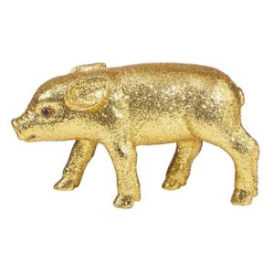 PIGGY csillámos malac arany, 15cm