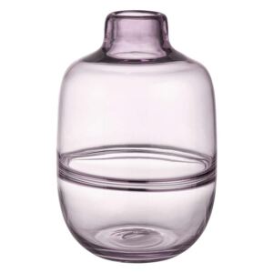 MIA-FLEUR üveg váza, lila 19 cm