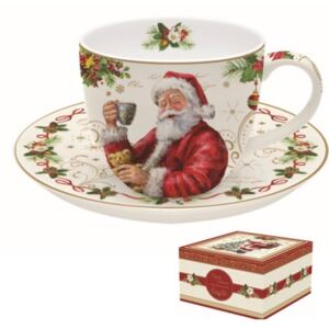 R2S.1036MAGI Porcelán teáscsésze+alj dobozban, 200ml, Magic Christmas