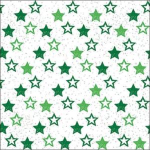 AMB.33312291 Stars All Over Green papírszalvéta 33x33cm, 20db-os