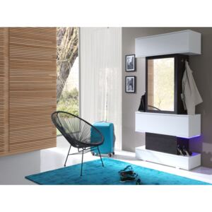 MEBLINE Hallway Furniture Set TOP wenge + white matt / white gloss