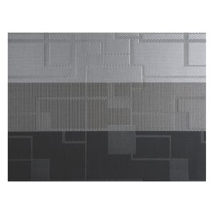 Chiné Stripe szürke műanyag tányéralátét, 30 x 45 cm - Tiseco Home Studio