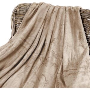 Goldea minőségi mikroszálas takaró - sötétbézs 150 x 200 cm