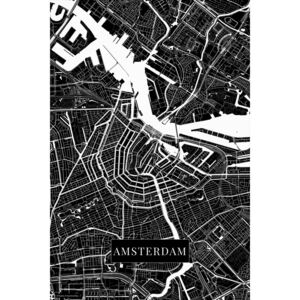 Amsterdam black térképe