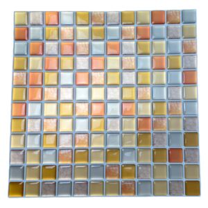 Felragasztható csempe - 3D mozaik - Narancssárga négyzetek 23,5 x 23,5 cm