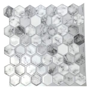 Felragasztható csempe - 3D mozaik - Márvány 6-szög 30,5 x 30,5 cm