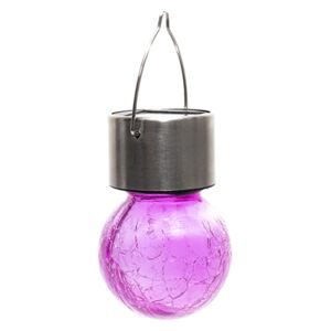 Nortene Lightis függő szolár LED lámpa - lila szín, törött üveg hatású