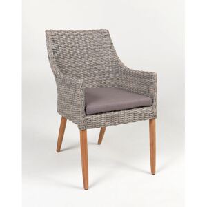Faro ratan grey-wash szék párnával