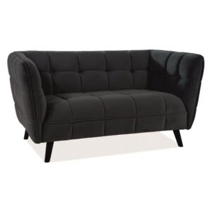 Castello 2 Velvet kétszemélyes kanapé fekete