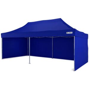 Party sátor 3x6m - 3x6m plusz 3 oldalfal - Kék