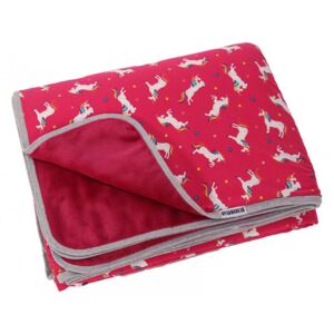 XL kétrétegű-takaró-unikornis-pink