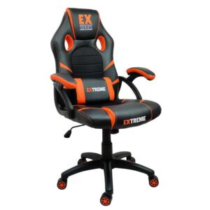 Extreme EX Gamer szék derékpárnával - fekete-narancssárga