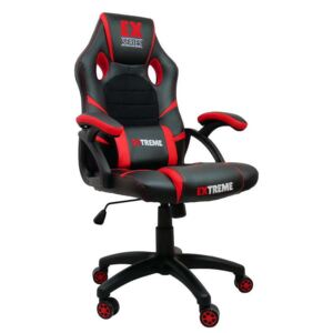 Extreme EX Gamer szék derékpárnával - fekete-piros