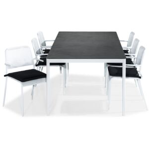Asztal és szék garnitúra VG5791, Párna színe: Fekete