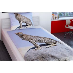 Glamonde luxus szatén ágyneműhuzat Gepard Élethű 3D ágynemű gepárddal. Minden állatbarát kamasz imádni fogja! Vasalásmentes!