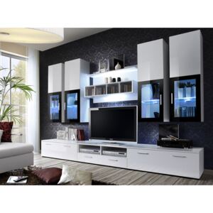 Lyra modern nappali szekrénysor, különböző kombinációban, LED megvilágítással