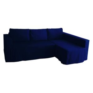 Manstad kanapé huzat jobb oldali ágyneműtartóval - sötétkék