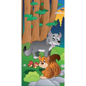 Kiárúsítás - Vlies poszter tapéta Wolf in Forest S-234