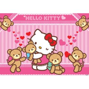 Kiárusítás - Gyerek poszter tapéta Hello Kitty és Medvék vlies 1 vlies 152,5 x 104 cm