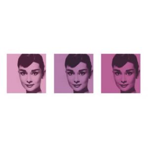 Poszter Audrey Hepburn - Pink Triptych