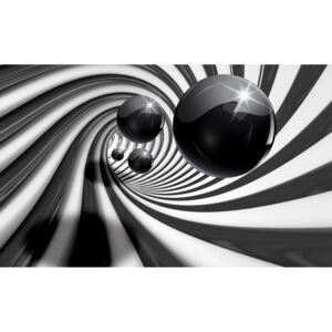 3D Poszter tapéta Fekete-fehér absztrakt papír 368 x 254 cm