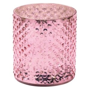 DELIGHT mécsestartó 8cm rózsaszín üveg