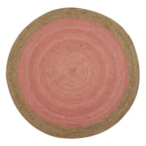 Rózsaszín kültéri jutaszőnyeg, ⌀ 120 cm - Native