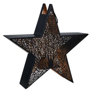 LUMINOUS mécsestartó csillag, fekete, 45 cm