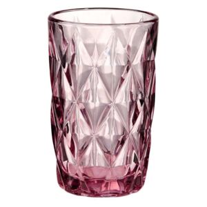 MONT FLEURI üvegpohár rózsaszín, gyémánt 315ml