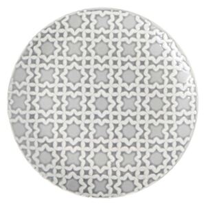 PORTIMAO tányér, világosszürke mintás Ø 21 cm