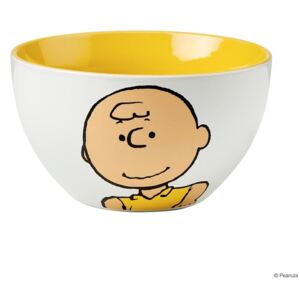 PEANUTS tálka sárga-fehér, Charlie Brown 600 ml