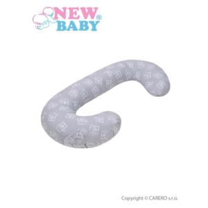 NEW BABY | New Baby Mackó | Univerzális szoptatós párna C alakú New Baby maci szürke | Szürke |
