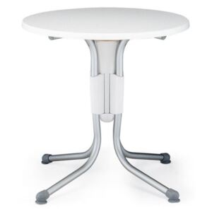 Nardi POLO összecsukható fehér asztal kör 60cm fehér Werzalit-Topalit kültéri asztallap